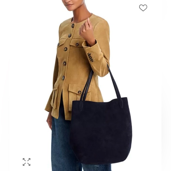 Madewell Handbags - Madewell Dark Blue Suede-Texture Tote